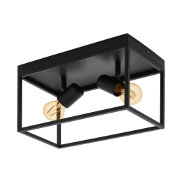 Φωτιστικό Οροφής Πλαφονιέρα Silentina 98332 Black Eglo Μέταλλο