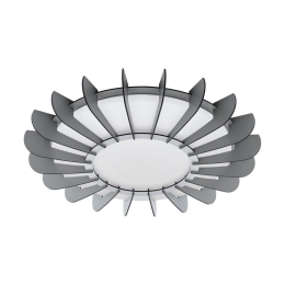 Φωτιστικό Οροφής Πλαφονιέρα Led Arapiles 98262 Grey Eglo Μέταλλο,Ξύλο