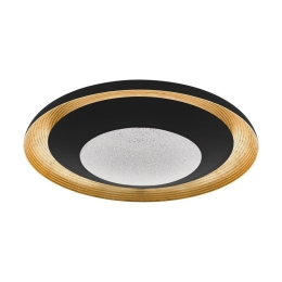 Φωτιστικό Οροφής Πλαφονιέρα Led Canicosa 2 98527 Black-Gold Eglo Μέταλλο,Πλαστικό