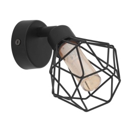 Φωτιστικό Τοίχου - Απλίκα Spot Zapata 1 32765 Black Eglo Μέταλλο,Γυαλί