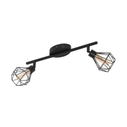 Φωτιστικό Οροφής Spot Zapata 1 32766 Black Eglo Μέταλλο,Γυαλί