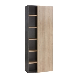 Βιβλιοθήκη Core 24-0622 Με 5 Ράφια 80x35xH218cm Stone - Sonoma Μελαμίνη