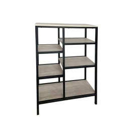 Βιβλιοθήκη File 28-0195 70x30xΗ109cm Sonoma - Black Μελαμίνη,Μέταλλο