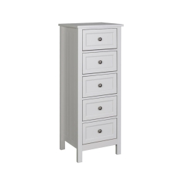 Κομότα French 09-1448 Με 5 Συρτάρια 46x39,5xH114cm Light Grey