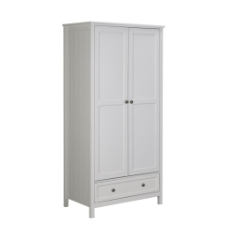 Ντουλάπα French 06-0085 Δίφυλλη 95x54,5xH190cm Light Grey Δίφυλλη
