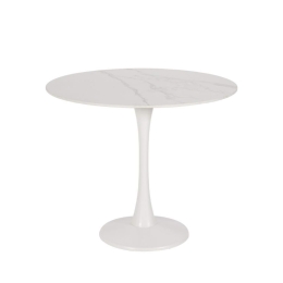 Τραπέζι Στρογγυλό Snow 02-0418 90x75cm White