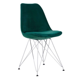 Καρέκλα Crown 03-0839 48x55x83cm Green-Chrome Μέταλλο,Πολυπροπυλένιο