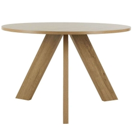 Τραπέζι Delta 02-0488 Φ120x74cm Dark Oak Ξύλο,Μελαμίνη