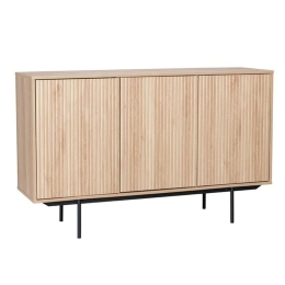 Μπουφές Rigote 05-0534 140x39x82,8cm Sonoma-Black Μοριοσανίδα, Μέταλλο