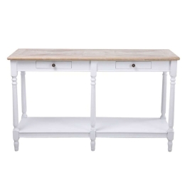 Κονσόλα History 05-0606 143x48xH79cm Natural-White Mdf