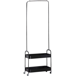 Κρεμάστρα Δαπέδου Με Ράφια Armario 18-0009 56x31x152cm Black Μέταλλο