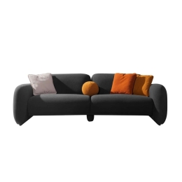 Καναπές Puffy 01-3094 Τριθέσιος 240x110x85cm Dark Grey