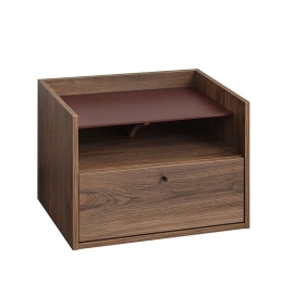 Κομοδίνο Marsala 09-1693 Με 1 Πόρτα & 1 Ράφι 64x45x45cm Walnut Μελαμίνη