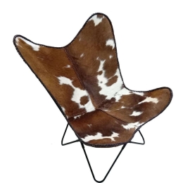 Πολυθρόνα Mariposa 01-3105 70x70x90cm Brown-White