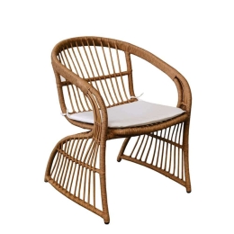 Πολυθρόνα Sirene 22-0081 Με Μπράτσο 58x65x77,5cm Natural