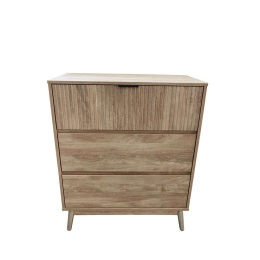 Κομότα Canal 09-1656 Με 3 Συρτάρια 80x39,5x96cm Natural Μελαμίνη