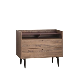 Κομότα Marsala 09-1694 Με 2 Συρτάρια 105x45x45cm Walnut Μελαμίνη
