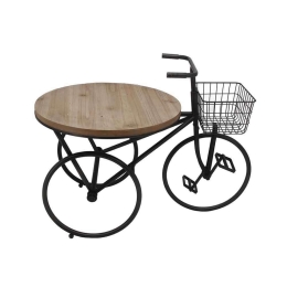 Τραπεζάκι Coffee Basket Bike 04-0471 93,5x60x69,5cm Natural-Black