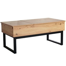 Τραπέζι Σαλονιού Serve 04-0916 109x55x46cm Natural-Black