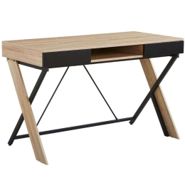 Γραφείο Doble-X 28-0271 120x60x76cm Natural-Black