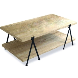 Τραπεζάκι Σαλονιού Alpha 04-0223 120x66x45cm Natural-Black