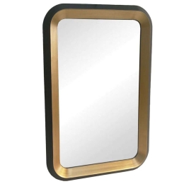 Καθρέπτης Τοίχου Contrasto 11-0552 71x107cm Black-Gold Mdf,Γυαλί