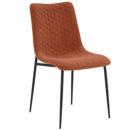 Καρέκλα Bee 03-0661 47x61x85,5cm Orange Μέταλλο,Ύφασμα