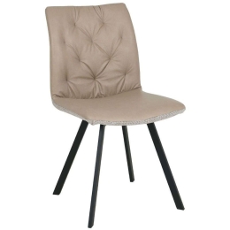 Καρέκλα Due Facce 03-1014 60x46x88cm Latte-Beige Μέταλλο,Ύφασμα