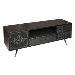 Έπιπλο Τηλεόρασης SAZ213 Black 150x40x55,5cm Espiel Ξύλο