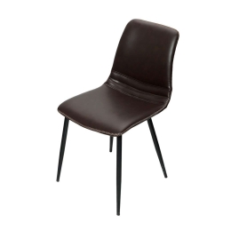 Καρέκλα XEL103K2 D.Brown 46x58x71cm Espiel Σετ 2τμχ Μέταλλο,Τεχνόδερμα