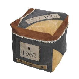 Πουφ 1926 PUF101 Grey 40x40x40cm Espiel Ύφασμα