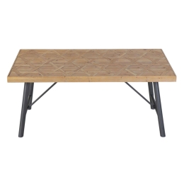 Τραπέζι DIL103 Brown-Black 180x90x75cm Espiel Μέταλλο,Ξύλο