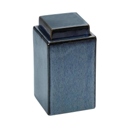 Διακοσμητικό Δοχείο Με Καπάκι ROG314 Μπλε 25x14x14cm Espiel Κεραμικό