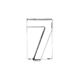 Διακοσμητικός Αριθμός Επτά MAT7 Διάφανο 11x7x3cm Espiel Γυαλί