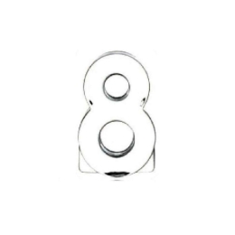 Διακοσμητικός Αριθμός Οκτώ MAT8 Διάφανο 11x7x3cm Espiel Γυαλί