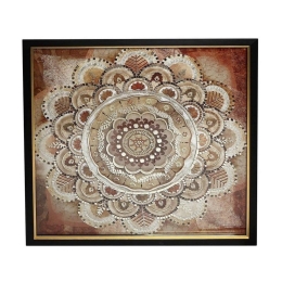 Κάδρο Μοτίβο RAM220 Κόκκινο 92x92cm Espiel Τετράγωνοι Ξύλο