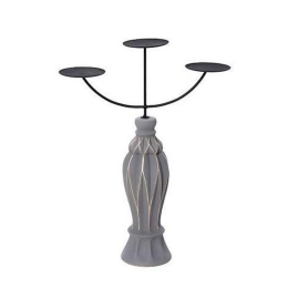 Κηροπήγιο 3 Θέσεων GIO103K2 Γκρι Ματ 44,7x34x10,5cm Espiel Κεραμικό