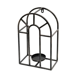 Κηροπήγιο Παράθυρο FUZ140 Μαύρο Αντικέ 35x21x12cm Espiel Μέταλλο