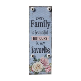 Κρεμάστρα Family 4 Θέσεων NIK226 Γαλάζια 60x20x5cm Espiel Ξύλο