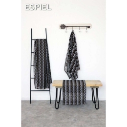 Τραπεζομάντηλο HEM115 White-Brown Espiel 140X180 Μαλλί-Πολυέστερ