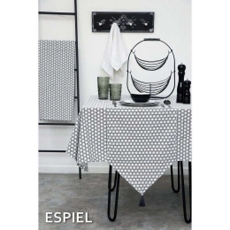 Τραπεζομάντηλο TEX212 Γκρι-Άσπρο Espiel 140X180 100% Βαμβάκι