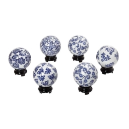Διακοσμητικές Σφαίρες Assort FEG310K6 Φ4cm Blue-White Espiel Πορσελάνη