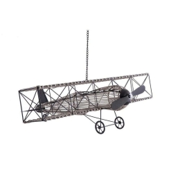 Διακοσμητικό Αεροπλάνο Με Αλυσίδα 78cm Black JUF204 Espiel Μέταλλο