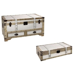 Μπαούλο Σετ 2Τμχ ZAP305 90x45x45,5cm White Espiel Mdf