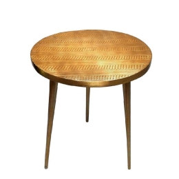 Τραπεζάκι Σαλονιού Βοηθητικό DUG213 40,6x40,6x53,2cm Gold Espiel Αλουμίνιο