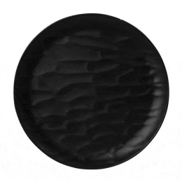 Πιάτο Στρόγγυλο Ρηχό Wavy Matte Mlb342K72-6 Φ19cm Black Espiel Μελαμίνη