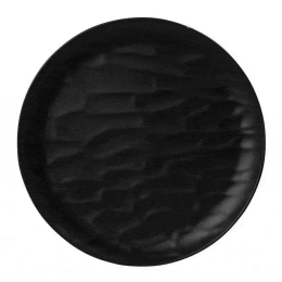 Πιάτο Στρόγγυλο Ρηχό Wavy Matte Mlb344K48-6 Φ23cm Black Espiel Μελαμίνη