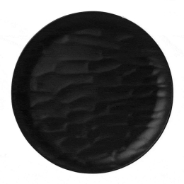 Πιάτο Στρόγγυλο Ρηχό Wavy Matte Mlb345K48-6 Φ25cm Black Espiel Μελαμίνη