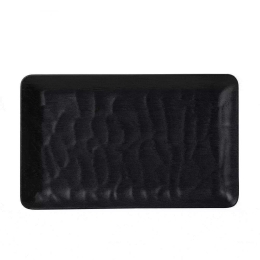 Πιατέλα Ορθογώνια Wavy Matte Mlb391K48-6 26X15cm Black Espiel Μελαμίνη