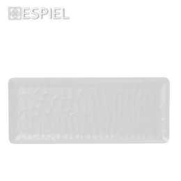 Πιατέλα Ορθογώνια Wavy Matte Mlw392K36-6 40X16cm White Espiel Μελαμίνη